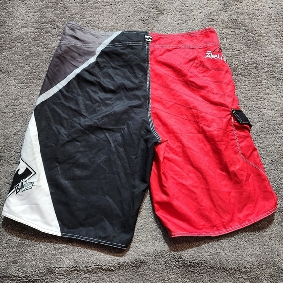 BILLABONG Swin Board Shorts Trunks Airlite Stretch Surf Beach Red Black Men 36 - Picture 2 of 13